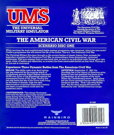 UMS---Scenario-Disk-One--American-Civil-War-
