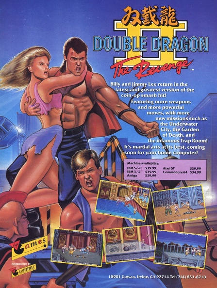 Double-Dragon-II---The-Revenge--Europe-Advert-Virgin Mastertronic Double Dragon II04199