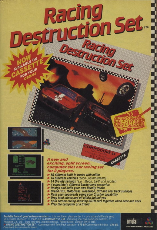 Racing-Destruction-Set--USA---Side-A-Advert-Ariolasoft Racing Destruction Set11624
