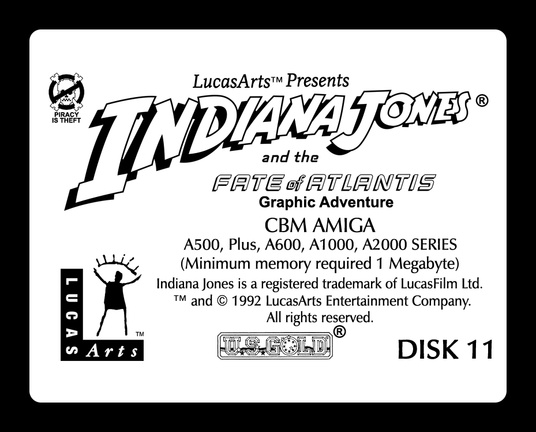 Indiana-Jones-and-The-Fate-of-Atlantis-Graphic-Adventure--LucasArts--Disk-11
