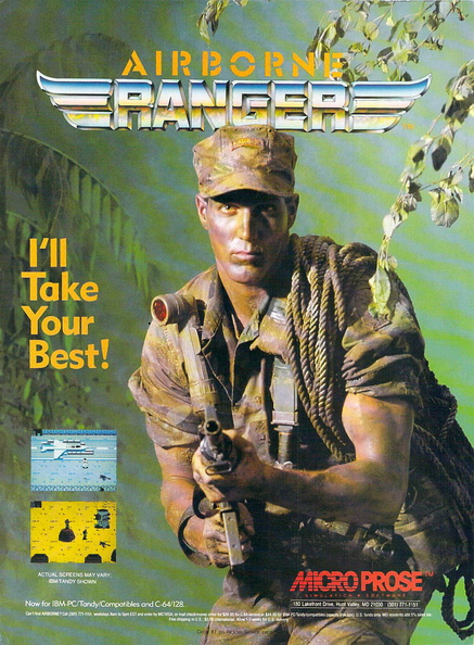 Airborne-Ranger--USA-Advert-Microprose Airborne Ranger400377 - Airborne ...