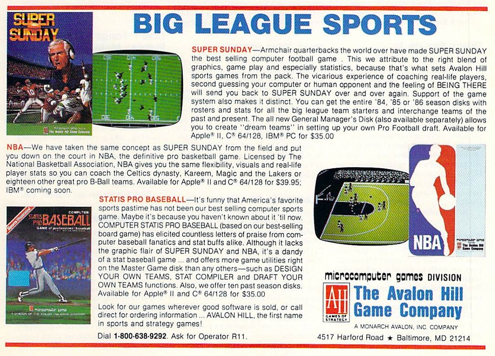 Super-Bowl-Sunday--USA---Disk-1-Side-A-Advert-Avalon Hill814683