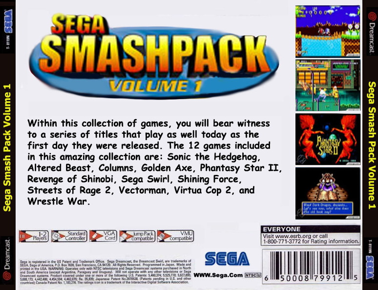 Sega-Smash-Pack--NTSC----Back