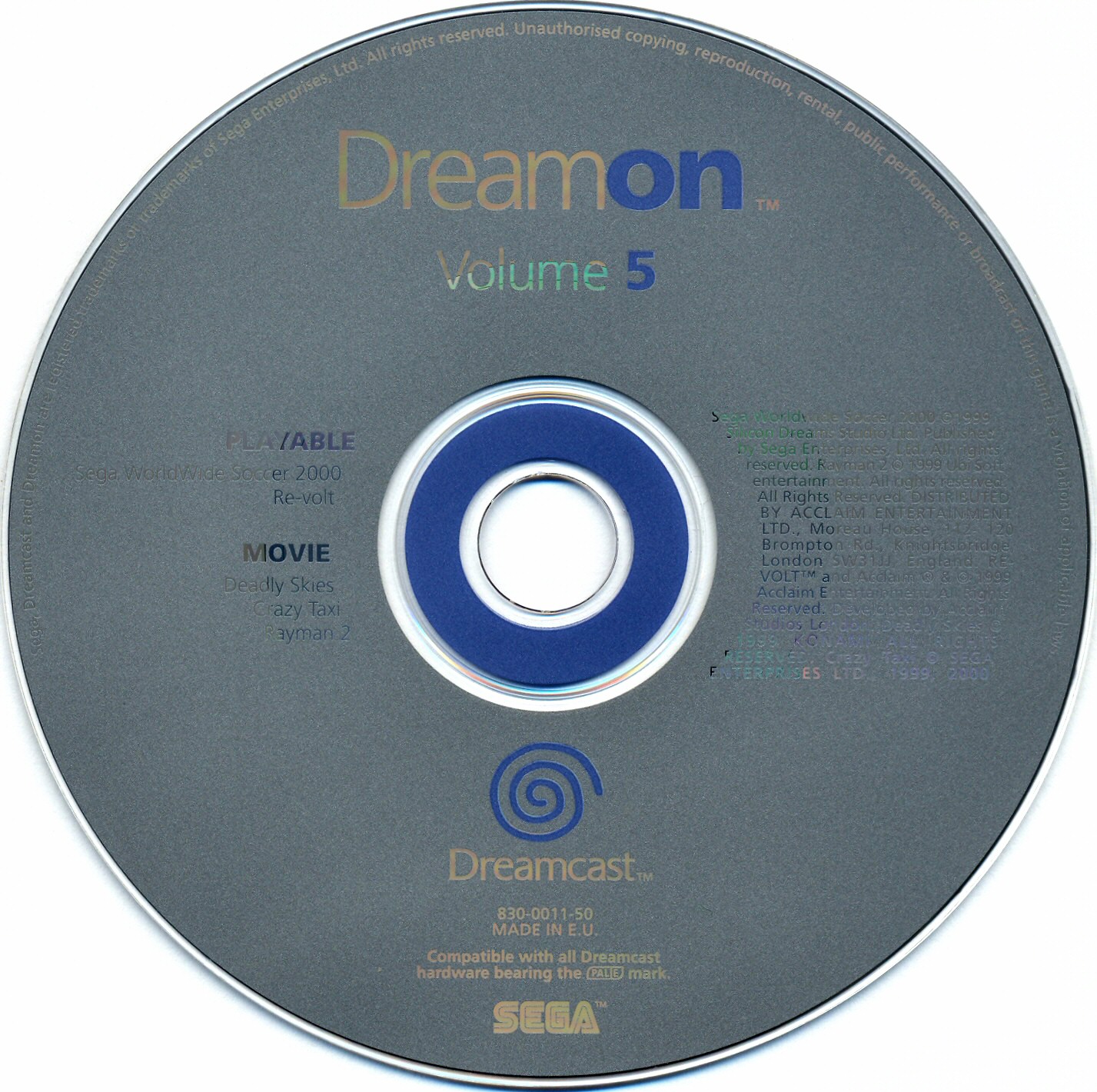 DREAMON Volume 2 – Démo Dreamcast SEGA – PAL 1999 – Jeu Vidéo Occasion