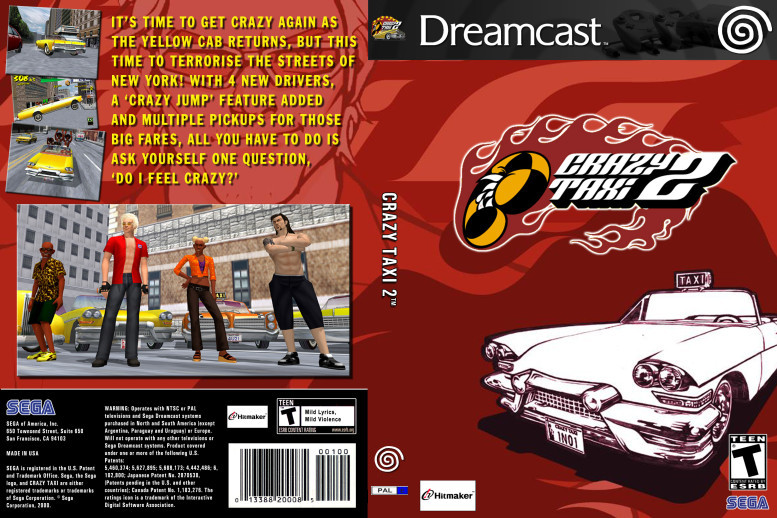 Crazy-Taxi-2---DVD | Arcade Artwork
