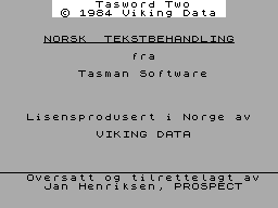 TaswordTwo-TaswordTwo-NorskTekstbehandling--VikingMikrosystemerA.S.-